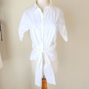 Armani exchange white short sleeve top small.